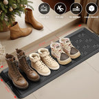 Azadx Heavy Duty Boot Trays Natural Rubber Shoe Mat Tray for Entryway Large Boot mat Tray Multi-Purpose for Outdoor Door Mats 16x42 Inch - size: 16" x 42"