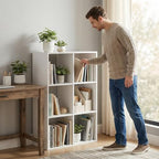 6-Cube Storage Rack, Equipped with Hardware Accessories and Installation Instructions. Suitable for Home and Office Can be Placed Horizontally or Vertically.