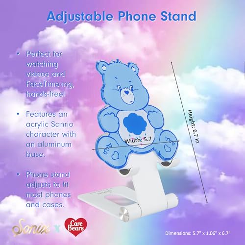 Sonix x Care Bears Character Phone Stand | Adjustable Cell Phone Holder, Desk Stand, Dock | Care Bears | Grumpy Bear - color: Grumpy Bear