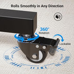 PERLESMITH Rolling TV Stand on Wheels for 32-83 Inch Screens up to 110lbs, Mobile TV Cart Height Adjustable Portable Outdoor TV Stand Tilt Rolling TV Cart with Shelf Max VESA 600x400mm PSTVMC03 - size: 32-83 Inch