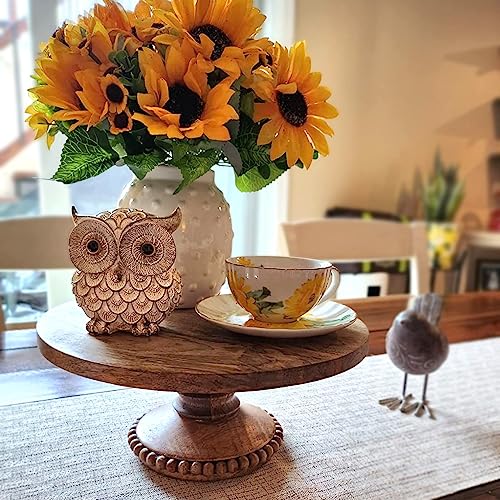 Garwor Retro Owl Statue for Home Decor, 4.2" Antique White Resin Owl Figurine with Artistic Raised Feathers, Cute Mini Bird Sculpture for Bookshelf Desk Shelf Decoration, Gift for Owl Lovers - color: Antique White, size: Small