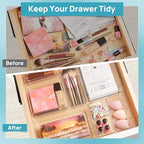 Vtopmart 28 PCS Clear Plastic Drawer Organizers Set, 4-Size Bathroom and Vanity Drawer Organizer Trays, Acrylic Storage Bins for Toiletries, Makeup, Cosmetic, Kitchen Utensils, Tool, Gadgets - style: 28 PCS