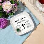 Christian Gifts for Women Birthday, Inspirational Gifts for Women Friends, Religious Spiritual Gifts for Her Mom Girl Female Coworker Sister Christian Trinket Dish Tray Jewelry Plate - style: Religious Gifts - God Says