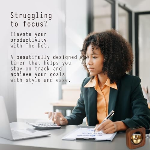 Elegant Wooden Pomodoro Timer Cube Original High-End Quality Desk Timer for Productivity & Focus, Ideal for Work & Study, Beautiful Decorative Object for Home or Office
