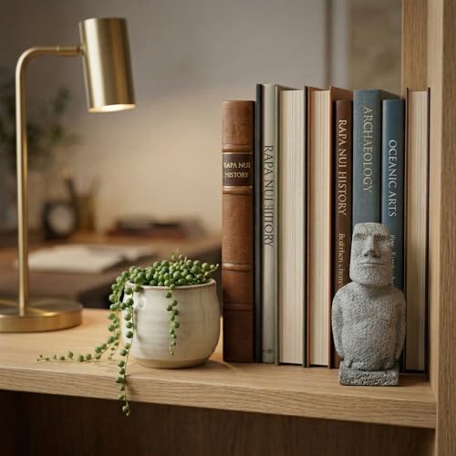 Easter Island Moai Statue - Stone Moai Figurine Decor for Home & Outdoor Garden - 3 (Medium Size) - size: Medium Size