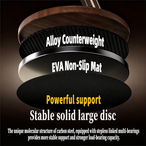 Adjustable Cell Phone Stand,360 Rotating Foldable Desktop Cellphone Stand with Anti-Slip Base Portable Phone Holder for iPhone 17 16 15 14 13 Pro Max, All Smart Phones, iPad - color: Wood grain color