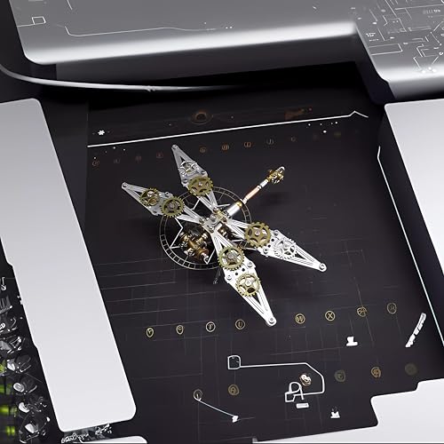 Mechanical Metal DIY 3D Dragonfly Model Insect Brass Puzzle Steampunk Electric Mechanical, Assembly DIY Gift Craft Hobby for Men (Dragonfly B) - style: Dragonfly B