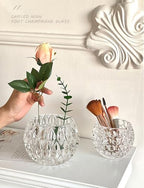 Glass Flowerpot, Planters,Vase, Hydroponic Flowerpot, Candy Bowl, Candlestick,Key Bowl,Decorative Bowls (A) - style: A