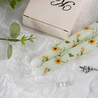 Taper Candles,10 inch 2pc Green Tapered Candles with Sunflower Printed, Unscented and Smokeless Long Burning Candles,Tall Candlesticks with Cotton Wicks,Ideal for Weddings, Home Décor - style: Sunflower