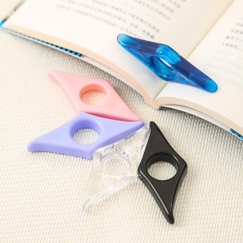 2Pcs Thumb Book Support Press Bookend - Ideal for Book Lovers, Blue - color: Blue
