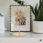 ARTIBETTER Abstract Lines Metal Sculpture 9.6 Inch Modern Desk Decor Geometric Craft Ornament for Office Living Room Tabletop Decoration