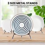 Chumia 18 Pcs Anti Slip Plate Stands for Display, Black Iron Easel Plate Holder Picture Frame Holder Stand for Display Decorative Photo Tabletop Artwork(4, 6, 8 Inch) - size: 4, 6, 8 Inch