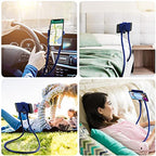 B-Land Cell Phone Holder, Universal Mobile Phone Stand, Lazy Bracket, DIY Flexible Mount Stand with Multiple Function - color: Blue