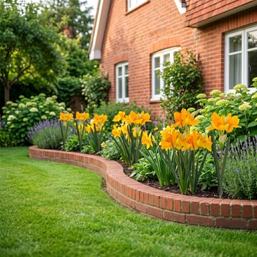 Hananona 10 Pcs Artificial Daffodils Flowers Narcissus Faux Spring Flowers Fake Silk Daffodil Flower Arrangement for Indoor Outdoor Home Wedding Decor (10, Yellow)