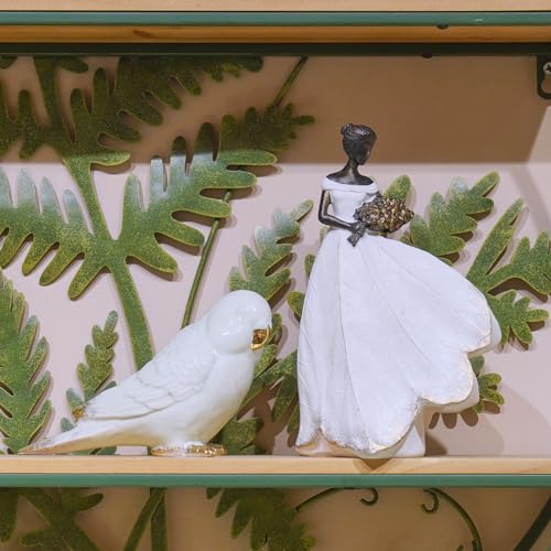 Guichifun Fairy Statue Collection Home Decoration - White Leaf Angel Girls Resin Home Decor for Outside or Inside Rustic Garden Grave Decorations for Cemetery Figurines Gift 5 x 3 x 7.5 Inch - color: White-flower, size: Small