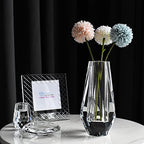 kitCom Flower Crystal Vase, 8.27 inches Modern Crystal Vase, Lead-Free Flower Vase, European Crafted for Table, Home Decoration, Wedding or Luxury Gifts, 8.27 x 3.94 x 3.94 Inches - size: 8.27 x 3.94 x 3.94 Inches