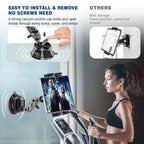 Tablet Mount for Truck, Car Tablet Holder Heavy Duty Super Suction Cup/Adhesive Base iPad Stand for Dash Windshield Wall Vehicle Desk, 360° Metal Bracket for 4.7-12.9" iPad Pro/Air/Mini/Galaxy