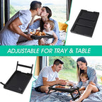 Artmeer Bed Tray Table with Folding Legs,Bamboo Breakfast in Bed for TV Table, Laptop Computer Tray,Eating,Snack Tray(Black) - color: Black, size: Medium