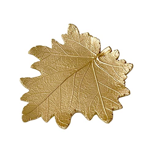 Jewelry Dish, Resin Small Leaf Shaped Ring Holder Jewelry Organizer, Trinket Dish Mini Tray for Christmas Birthday Wedding Gifts - color: Maple