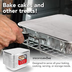 Foil Pans with Lids - 9x13 Aluminum Pans with Covers - 20 Foil Pans and 20 Foil Lids - Disposable Food Containers Great for Baking, Cooking, Heating, Storing, Prepping Food Silver, Stock Your Home - size: 20 Pack W/ Lids