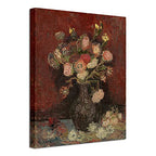 Wieco Art Vase with Chinese Asters and Gladioli by Van Gogh Famous Oil Paintings Reproduction Modern Abstract HD Canvas Prints Wall Art Flowers Artwork Pictures for Bedroom Kitchen Home Decorations - size: 16"L x 12"W