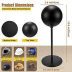 motofans® Helmet Stand Metal, Rotation Metal Stand Desktop Hanger Rack Helmet Stand Display for Motocycle Helmet, Caps,Hat, and Rugby Helmet - color: 1pack