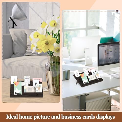 Blulu 31 Pack Wooden Earring Display Stand 7 Slots jewelry Display Holder with Earring Card for Selling Vendors Retail Show - color: Black Gray