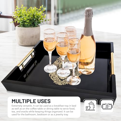 Modern Serving Tray with Lion Design, Ottoman Tray, Tea and Coffee Table Platter, Jewelry Bathroom Organizer, Gift, Gloss Finish - style: LION