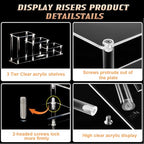 3 Tier Clear Acrylic Display Risers Stand Shelf, Acrylic Stands Display for Collectibles Pop Figure Models Perfumes Jewel,Action Figures Stand Organizer - color: 3 Tier/Model 3