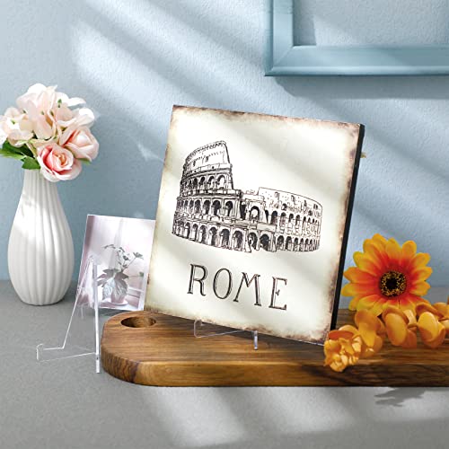 Bucherry 20 Packs Card Display Stand 3.4" Acrylic Easel Stands Mini Picture Coin Display Easel Holder Baseball Sports Card Trading Graded Holder for Challenge Coin Photo Frame Medal Watch (Clear) - color: Clear