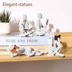 Modern Reading Woman Figurine - Home Decor Pulp Thinker Statue, Reading Women Sculpture Decoration for Home, Office, Living Room and Bookworms Abstract Thinker Statue for Shelf, Desk or Table