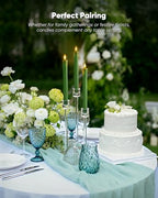 Homemory 6 Pcs Real Wax Green Flameless Taper Candles with Remote Timer, 9.6 Inches LED Fake Candlesticks, LED Candle with 3D Flickering Flame for Romantic Wedding, Dinner, Xmas Anniversary Decor - style: Nature - Green 9.6"