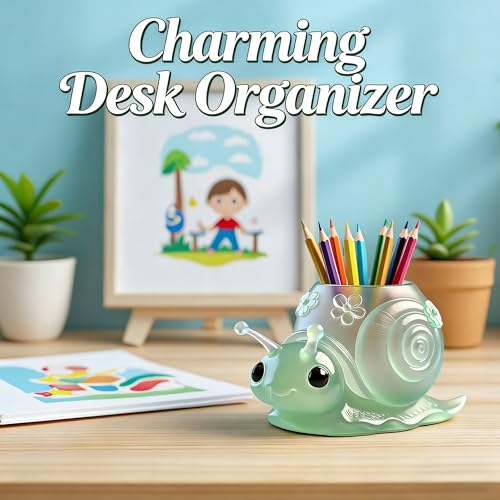 1Pc Cute Snail Silicone Molds 3D Floral Animal Flower Pot Vase Resin Molds for Concrete Cement Epoxy Resin Casting DIY Craft Home Decor Succulents Candle Holder Desk Pen Organizer Gifts - color: Snail Resin Mold