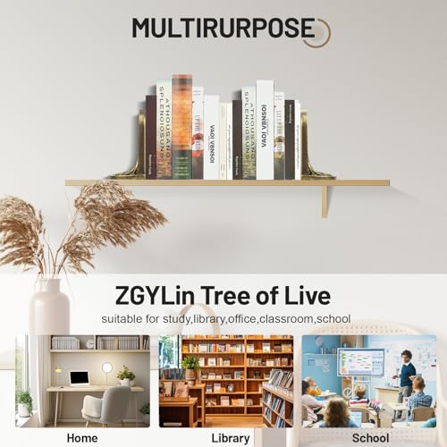 Tree of Life Vintage Heavy Bookends, 2 Unique Bronze Decorative Bookend for Shelves or Bookcase, Anti-Slip Book Shelf Bookends Decorative, Gifts for Mother and Father - style: Tree of Life