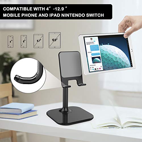 Doboli Cell Phone Stand, Phone Stand for Desk, Phone Holder Stand Compatible with iPhone and All Mobile Phones Tablet, Gifts for Adults Women Men Mom Wife, Black - color: black