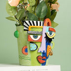Picasso Face Planter Pots – Abstract Art Flower Vase with Facial Expressions, for Indoor Plant, Unique Planter Head Pot for Home Decor - size: Small