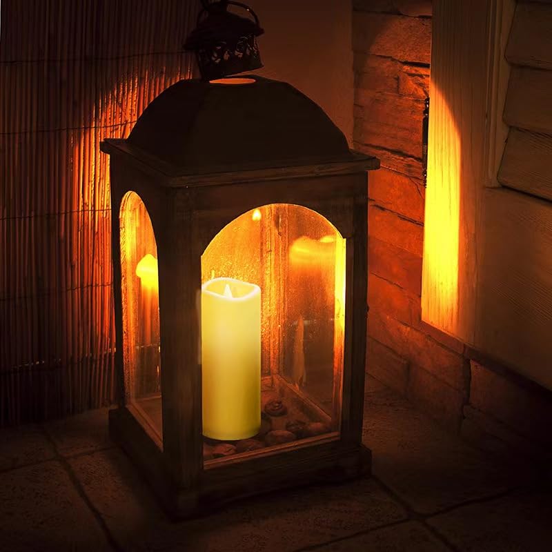12PACK Waterproof Flameless Candles with Remote Control Candle, Battery Operated Flickering LED Pillar Candle Plastic,Large Size(D3 x H5.5) for Outdoor/Indoor Decoration Wedding, Party, Birthday - color: H05# Ivory 12pack Waterproof