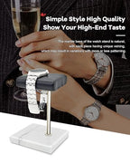 Watch Stand for Men Women Single, Watch Display Stand Holder, Single Watch Holder Watch Stand, Jewelry Stand, Black Marble Watch Stand Display for Watches, Bracelets, Watch Accessory - color: White