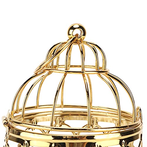 Birdcage Candle Lantern, Retro Iron Distressed Cream Finish, Tealight Holder, Vintage Rustic Decorative for Home Decor and Gifts, for Living Room, Bedroom, Dining Room, Wedding Dec