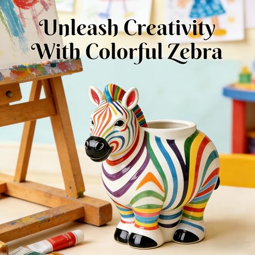 1Pc 3D Zebra Epoxy Resin Casting Jar Mold Cute Animal Candle Holder Silicone Mold for Makeup Brush Succulent Plant Pot Concrete DIY Cement Plaster Art Handmade Safari Home Decor Gifts - color: Zebra Resin Mold