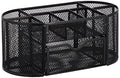 Amazon Basics Mesh Desk Organizer with Pen Holder, Pullout Drawer and Office Caddy Storage, 9.25" x 4.53" x 3.94", Black - style: Desk Organizer