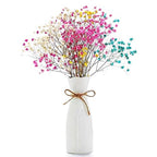 Boho Ceramic Vase with Rope, 8.2" H, Rustic Flower Vase Classic Style for Dried Flowers Fresh Flowers, Fit for Fireplace Bedroom Kitchen Living Room Centerpieces Office Desk - color: White-1