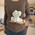 Face Vase Unique Ceramic Vase for Room,Office,Home Decor,White,A - style: White-A