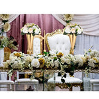 10 Pcs Gold Vase Wedding Centerpieces for Tables Centerpiece Table Decorations Metal Tall Artificial Flower Vases for Wedding Reception Party Birthday Event Home Decor