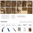 DIY Ancient Library Book Nook Kit, Wooden 3D Puzzle with LED Light, Miniature Bookshelf Model, Cultural Decor for Adults, 411 Pieces (Ancient Library) - style: Ancient Library