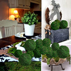 BYHER Moss Balls, 18 PCS Decorative Balls for Centerpiece Bowls - 6pcs 3.2" Natural Dried Balls+ 12pcs 2" Green Moss Balls Vase Bowl Filler (Set of 18) - size: Mix-Set of 18