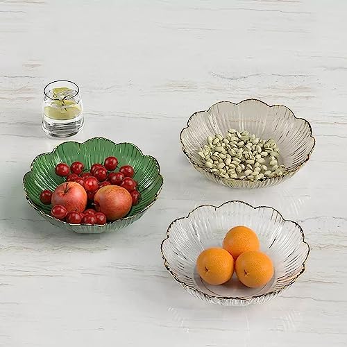 Fruit Bowls 3Pcs Fruit Plate Home Living Room Coffee Table Fruit Plate Light Luxury Style High-End Snacks Fruit Plate Decorative Fruit Dish,7 - color: 7