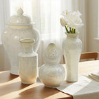 STORY&SUNS Handmade Crystalline Glaze Ceramic Vase Double-Gourd Porcelain Vase Decorative Bud Vase for Tabletop, Mantel & Shelves - style: Gourd