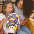 Freshcut Paper Pop Up Cards, Lavender & Butterflies, 12 Inch Life Sized Forever Flower Bouquet 3D Popup Greeting Card, Birthday & Thank You Card, Blank Notecard & Envelope - color: Lavender & Butterflies, size: Classic