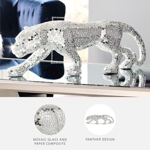 Signature Design by Ashley Drice Mixed Media Lion Sculpture, Silver